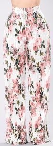 Ivory Crinkle Palazzo Pants NWT